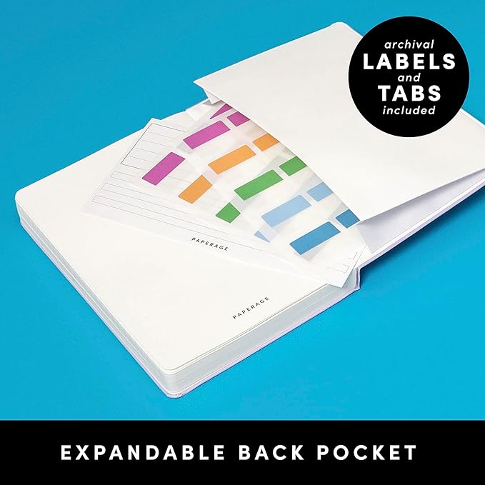 PAPERAGE Lined Journal Notebook, (Mint), 252 Pages, Medium 5.6 in x 8 in - 100 GSM Thick Paper – Hardcover Journaling Notebook for Work, School & Note Taking