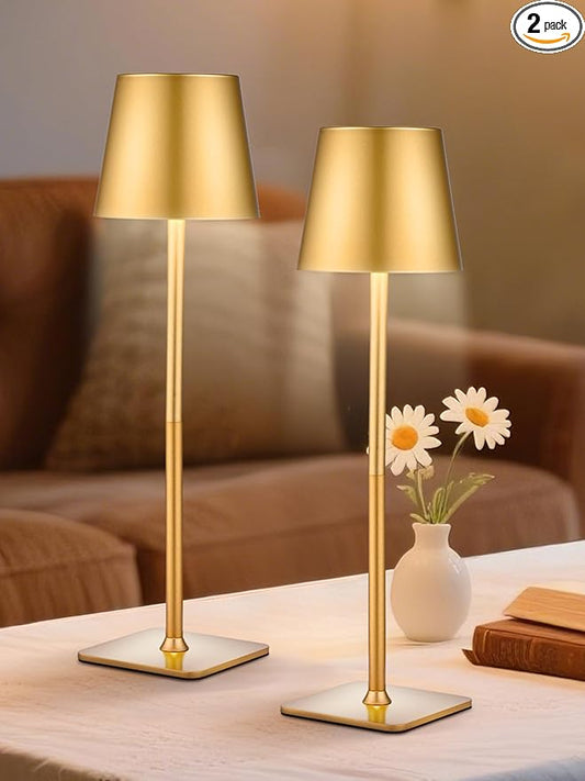 Cordless Table Lamps Set of 2,6000mAh Battery Operated Lamp,Dimmable+3 Colors Rechargeable Lamps Cordless Lamp,Portable & Wireless Table Light for Kitchen/Bedroom/Bathroom/Living Room/Outdoor