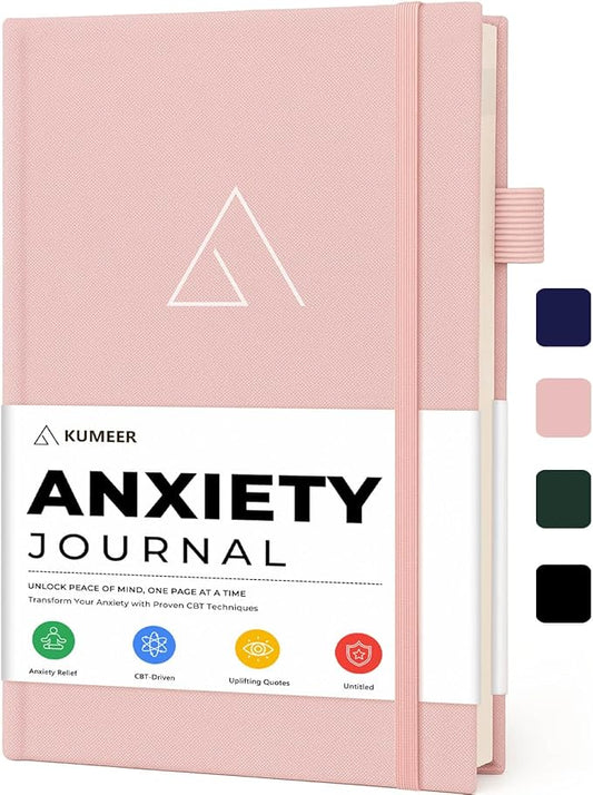 Guided Anxiety Journal for Women & Men – Cognitive Behavioral Therapy (CBT) Journal with Repetitive Mindfulness Prompts, Anti-Anxiety Techniques, Overthinking & Brain Dump Journals for Mental Health & Wellness