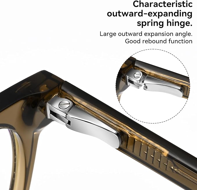 Dollger Blue Light Blocking Glasses For Woman Men Thick Square Frame Round Non-Prescription, For Computer,Work, TV,Gaming