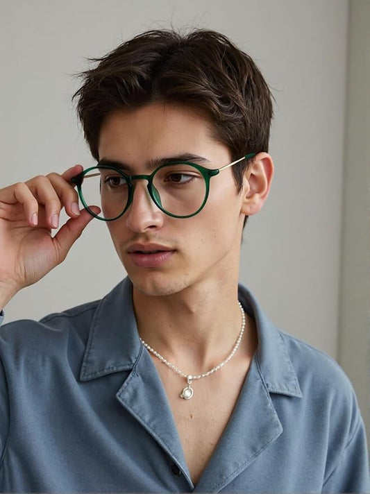 VISOONE Round Lightweight Blue Light Blocking Glasses Women Men Fashion Cute Thin Eyewear Niko