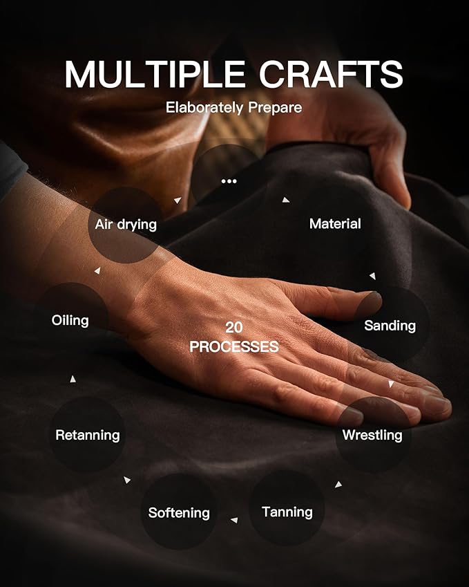 YSAGi Genuine Leather Desk Mat, 31.5"x15.8" Leather Desk Mat, Office Desk Pad, Thick Desk Pad with Stitched Line, Non-Slip Laptop Writing Pad with Rubber Base(Black, 31.5"x15.8")