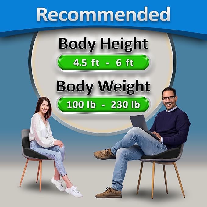 Ergonomic Memory Foam Seat Cushion for Office Chair, Car Seat, Gaming Chair, Dining Chairs| Sciatica, Tailbone & Coccyx Pain and Pressure Relief | Lumbar & Lower Back Support | Orthopedic Design