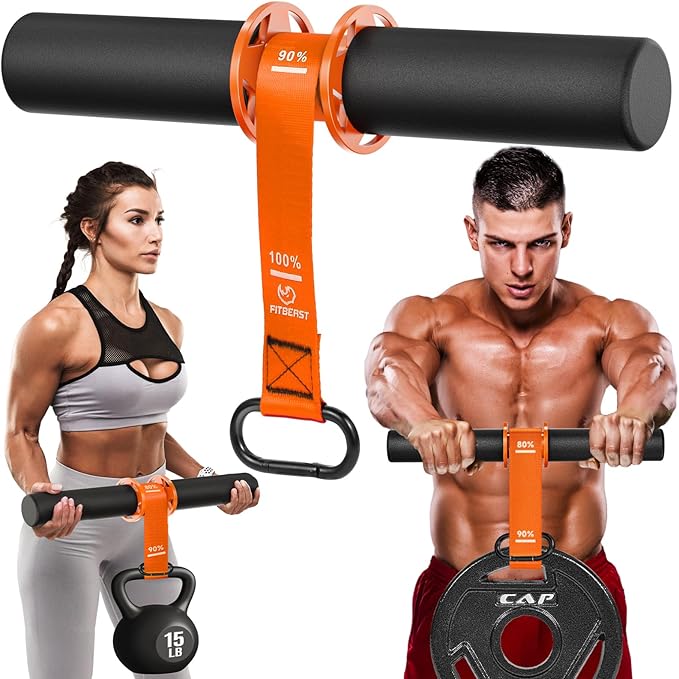 FitBeast Forearm Strengthener & Wrist Roller - Forearm Strength Trainer with Thickened Anti-Slip Grip Handles&Adjustable Strap, Perfect for Forearm Exercising, Boosting Grip Strength, Muscle Building