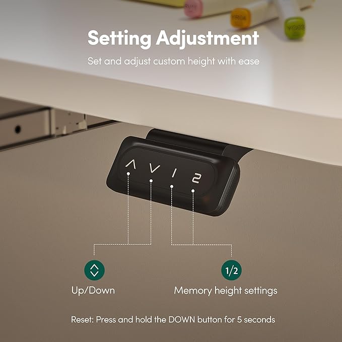 FEZIBO Standing Desk with Keyboard Tray, 48 x 24 Inch Adjustable Height Sit Stand Desk with Memory Presets for Home Office, Ergonomic Computer Workstation, White