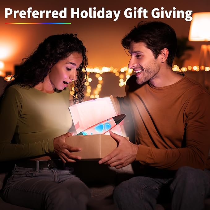 Blue Liquid Motion Lamp in Clear Liquid 13.5 Inch Table Lamp for Kids Adults Dimmable Liquid Light with Remote Relaxing Mood Light for Living Room Office Birthday Holiday Gifts