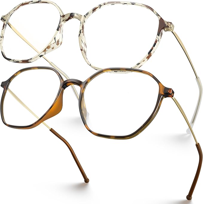 VISOONE Lightweight TR90 Blue Light Blocking Glasses Frame with Anti Glare Eye Protection for Women and Men RANE