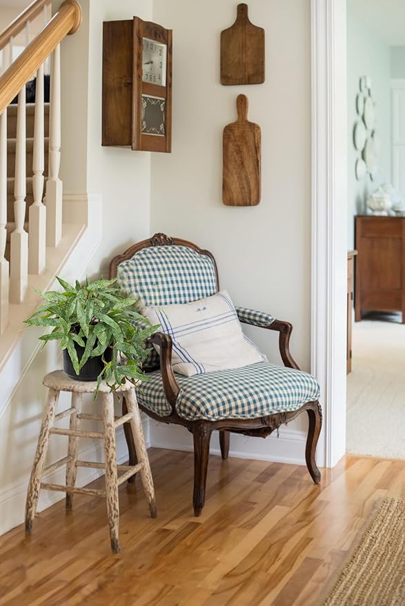 Briful Faux Plants Indoor 9'' Artificial Potted House Plant with Black Ceramic Pot Fake Pteris Cretica Fern Plant for Home Office Room Desk Shelf Decor Indoor(2PACK)