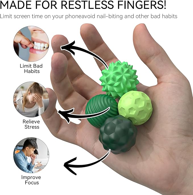 Silicone Magnetic Fidget Balls Toys - 12 Pack Weighted Magnet Fidget Toys for Adult & Teens, Stress Relief Sensory Toys for Autism ADHD Anxiety, Quiet Desk Fidget Present for Office