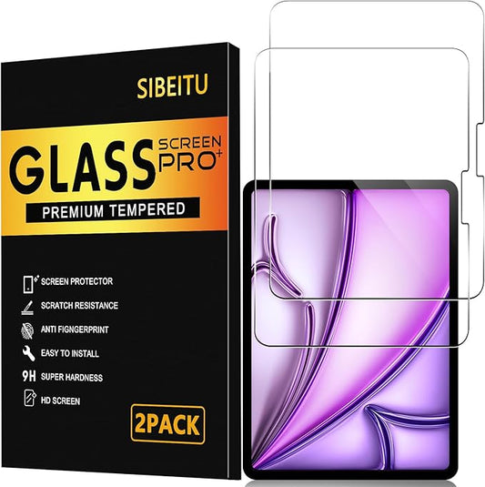SIBEITU 2 Pack Screen Protector for iPad Air 13 Inch M3 2025 & M2 2024 (7th/6th Generation), HD Scratch Resistent Film for iPad Air 7th/6th Gen, Case Friendly & Apple Pencil Compatible Touch Sensitive