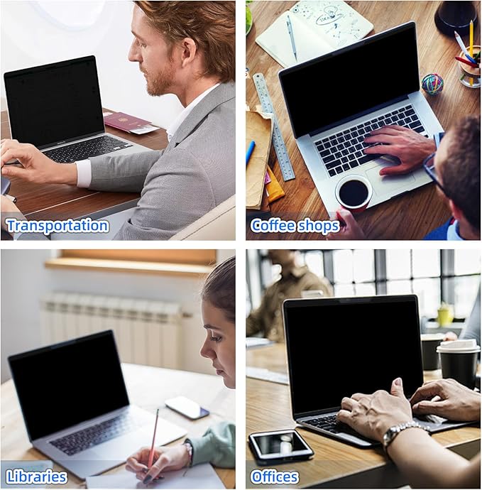 Magnetic Laptop Privacy Screen 13.3 Inch 16:10 Removable Notebook Laptop Privacy Filter Shield and Protector [Anti-Spy/Glare] Film for 13.3 inch (Width x Height: 286mm x 185mm)