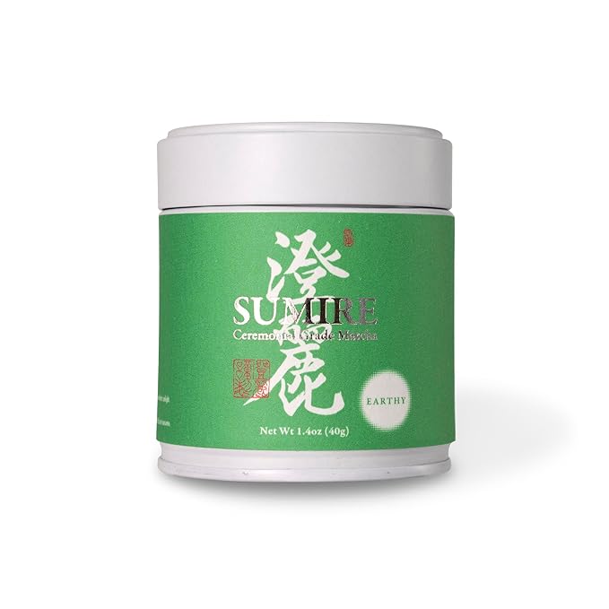 SUMIRE Matcha Ceremonial Grade Matcha Powder Made in Japan Kagoshima, Vibrant Green, Smooth, Umami, Antioxidant-Rich, Perfect for Lattes (EARTHY)