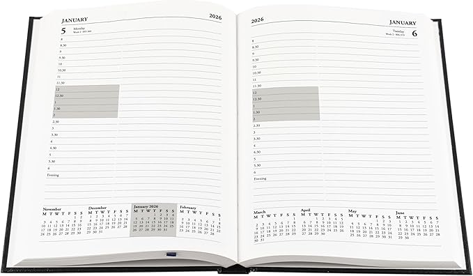 Collins 'Essentials' 12 Month Mid/Academic Year Planner, July 2025-July 2026 - ESSA51M.64-2526 -Day-to-Page Appointments Diary, A5 Hard Cover, Lime