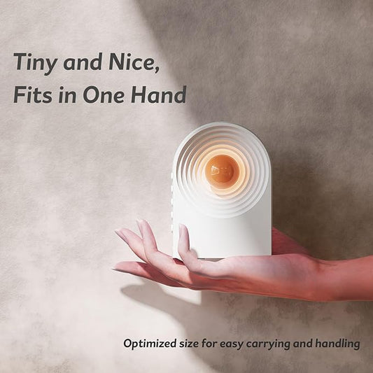 Sleep Aid & Focus White Noise Machine – 8 Soothing Sounds & 4 Ambient Lights | 12H Playtime,Bluetooth for Travel & Office, Sleek Desk Gift,White