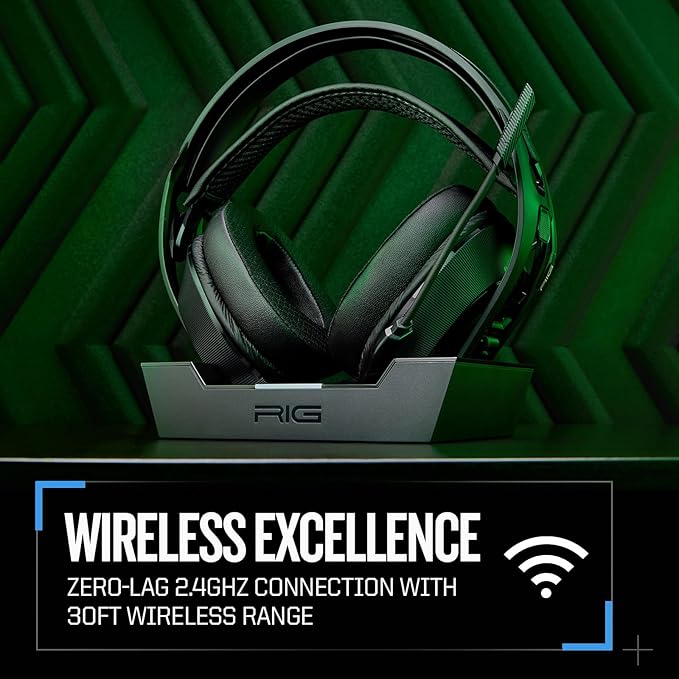 RIG 800 PRO HX Wireless Gaming Headset & Multi-Function Base Station Officially Licensed for Xbox Series X|S, Xbox One, Windows 10/11 PCs - Dolby Atmos 3D Audio - Up to 60 Hour Battery
