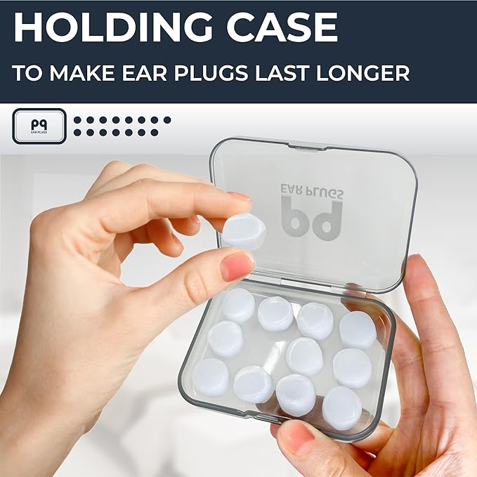 Peace&Quiet PQ Wax Ear Plugs for Sleeping, Swimming - 15 Soft Noise Cancelling Silicone Gel Wax Earplugs for Sleep and Swimmers, Ear Protection with Sound Blocking Level of 32 Db, (15-Pillows)