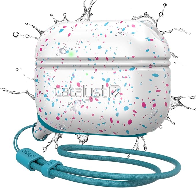 Catalyst Waterproof Case for AirPods Pro 2nd Generation and AirPods Pro 1st Generation - Wireless and USB-C Charging Compatible, One Piece Design, High Drop Protection Case with Lanyard
