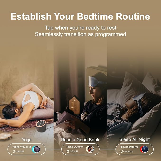 Hotmoon Cocoon Pro 2 Sound Machine 388 Soothing Sounds for Babies & Adults, Smart Night Light, Sleeping Timer, App Control, White Noise Green Noise Maker, Nature Rain Ocean Sound, Plug-in