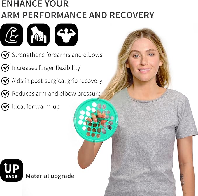 Hand Exercise Webs for Physical Therapy, Hand Grip Strengthener, Finger Exerciser, Portable Size, Latex Free, 7" Diameter