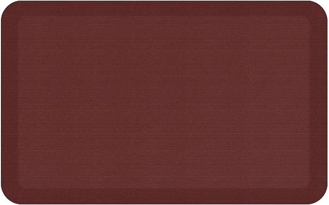 GelPro Designer Comfort Grasscloth Crimson Ergo-Foam Anti-Fatigue Kitchen Floor Mat, 20"x32"