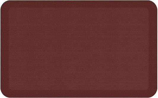 GelPro Designer Comfort Grasscloth Crimson Ergo-Foam Anti-Fatigue Kitchen Floor Mat, 20"x32"