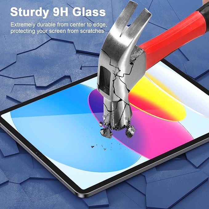 SIBEITU 2 Pack Screen Protector for iPad 11th A16 2025 & 10th Generation 10.9 Inch 2022, HD Clear 9H Hardness Tempered Glass Film Compatible with iPad 11/10 Gen, Scratch Resistent, Touch Sensitive