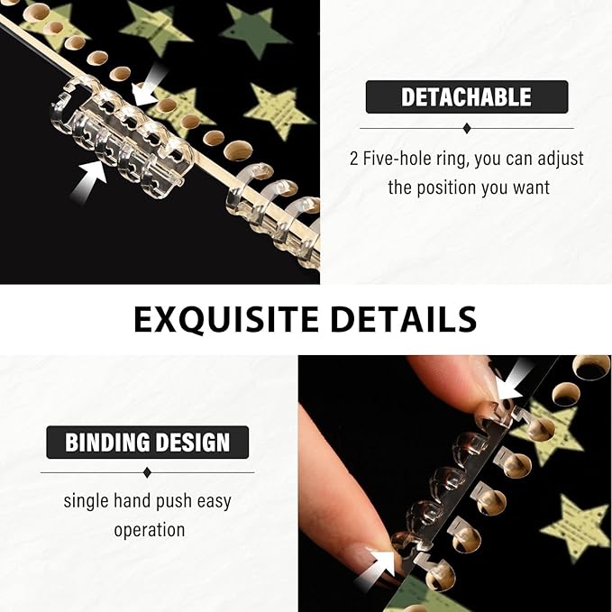 senya Spiral Notebook Ruled 2 Pcs, American Flag with Camouflage Grunge Journals for Study and Notes 60 Pages with Durable Hardcover