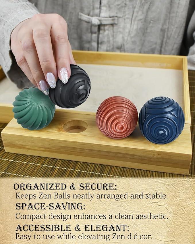 Artcome Jpanese Zen Garden Kit for Desk - Premium Mini Sand Garden with Bamboo Tray - Meditation Sand Tray with 4 Zen Balls and Rake Tools for Relaxation - Mindfulness Therapy Decor - Ideal for Gift