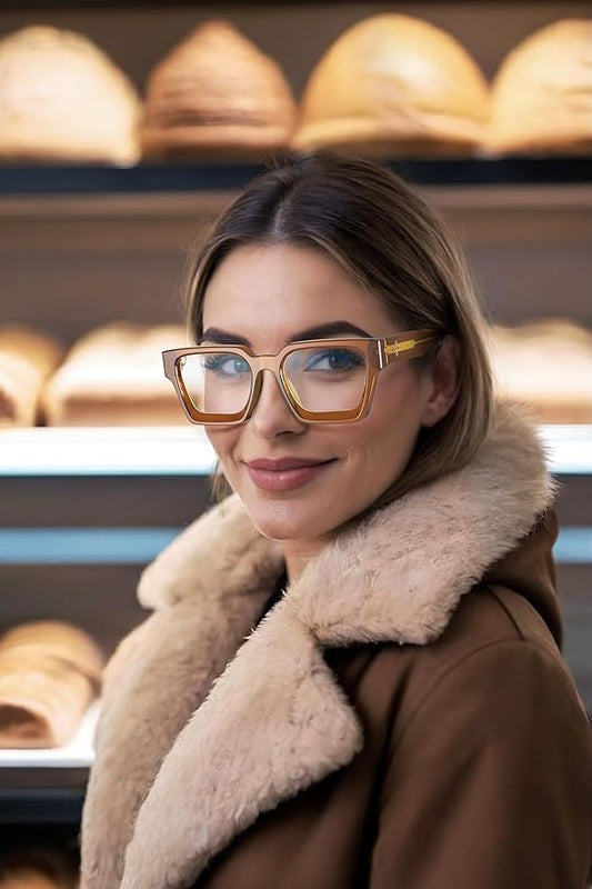 VISOONE Blue Light Blocking Glasses Rectangle Chic Preppy Look MultiColor Frame for Women Men RIVER