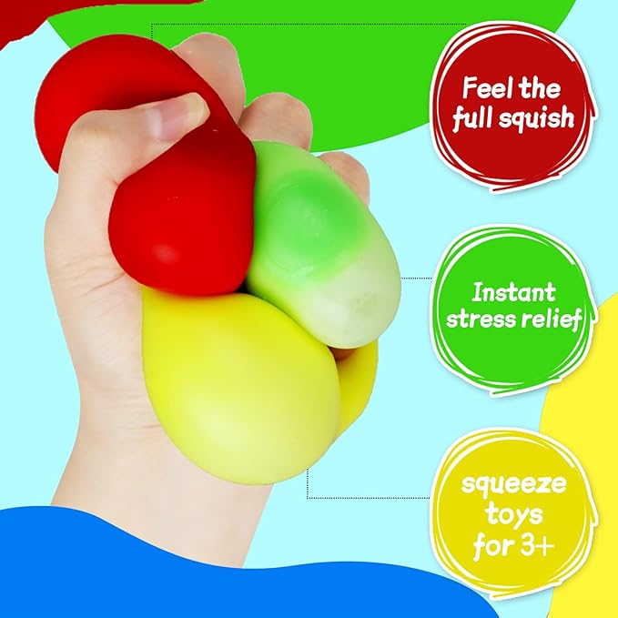 Mini Stress Cubes – Bulk Sensory Fidget Toys for Classrooms, Party Favors & Anxiety Relief – Slow Rising, Non-Toxic Desk Toys for Kids/Adults