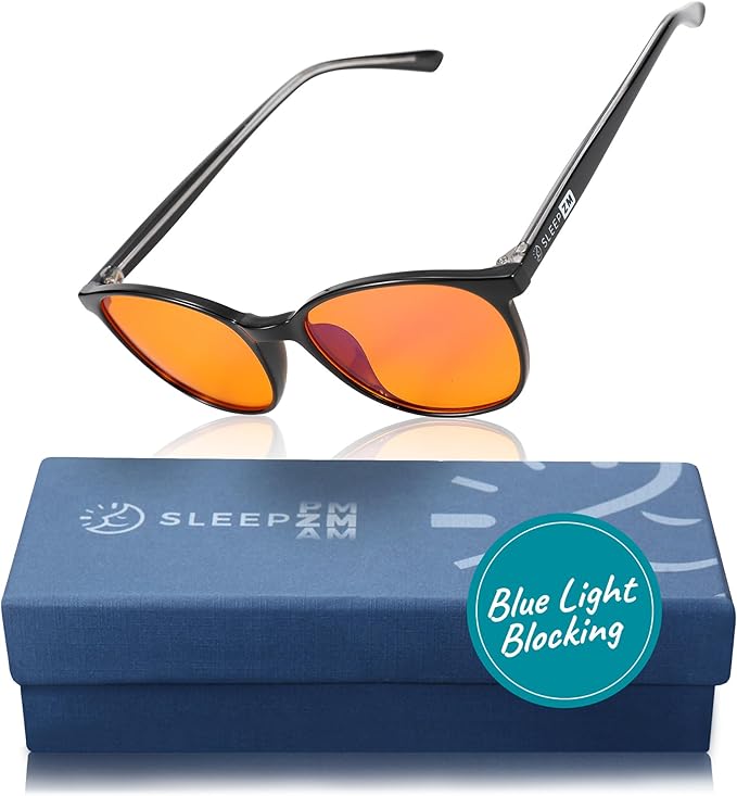 Blue Light Blocking Glasses for Women + Men - Better Sleep + Anti Eye Strain Protection - Computer Screens & Gaming