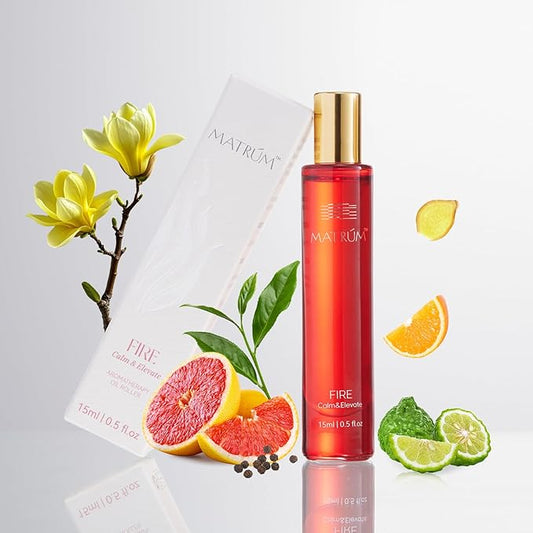 Igniting Passion Essential Oil Blend Roller | Fire Element | Graperuit, Ginger, Cinnamomum Zeylanicumc Leaf, Sweet Marjoram, Black Pepper etc, 0.5 Fl Oz