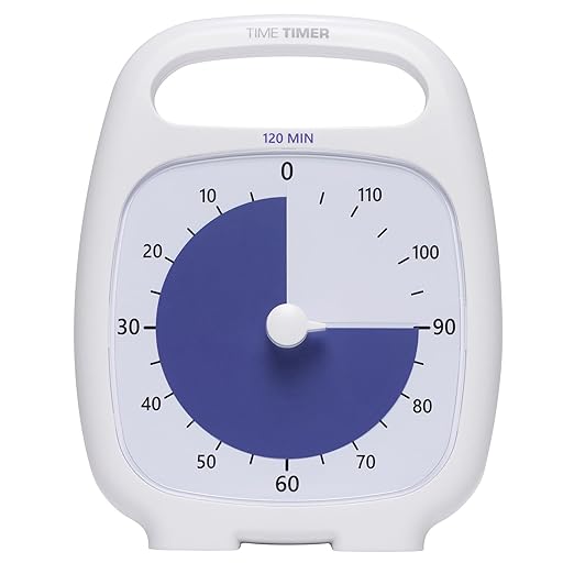 Time Timer Plus 120 Minute Visual Countdown Clock Make Time Edition with Notepad — for Kids Classroom Learning, Teaching Curriculum, Exercise and Kitchen Timer
