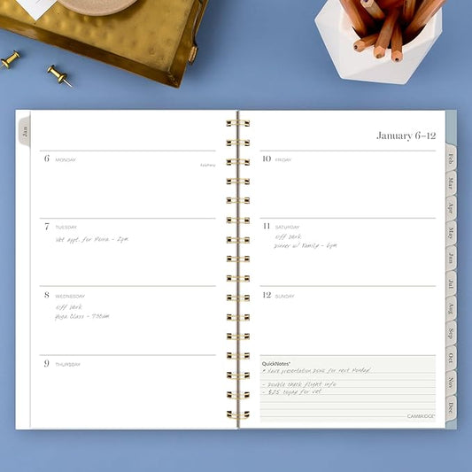 Cambridge 2025 Planner, Weekly & Monthly, 5-1/2" x 8-1/2", Small, Triad (1728-200-25)