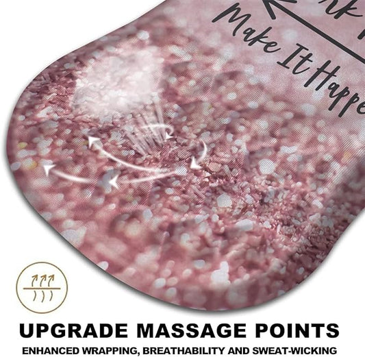 Mouse Pad Wrist Support, Ergonomic Mouse Pad with Massage Dot, Comfortable Computer Mouse Pad for Laptop, Wrist Rest Pain Relief Mousepad with Non-Slip PU Base for Office & Home, 12 x 8 in