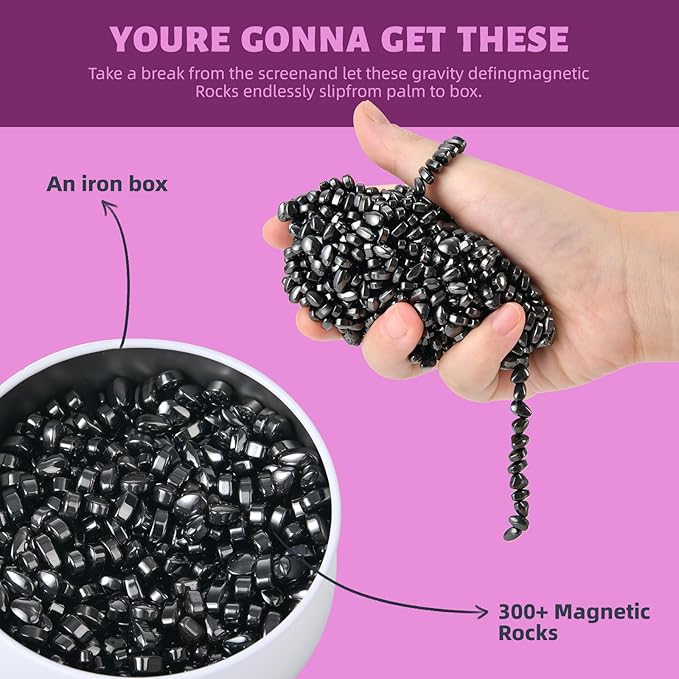 Fidget Toys Adults,Smooth Ferrite Rocks,Executive Desk Toy|Stress Relief Sensory Toy|Fidgets Toys|Adults Gifts, Holiday Stocking Stuffer