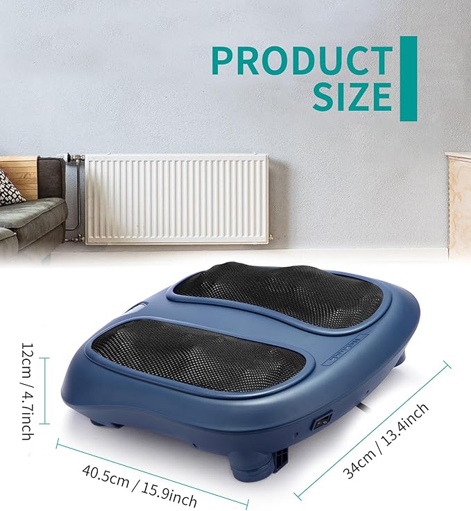 Nekteck Foot Massager with Heat, Shiatsu Foot Massager for Neuropathy, Plantar Fasciitis, Electric Heated Foot Massage Machine for Pain Relief and Circulation, Gifts for Man Woman Her Him Birthday