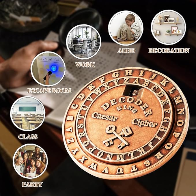 VIGIamy Fidget Toys Adults Brain Teaser Puzzles Fidget Spinners Metal Anxiety Stress Relief Toy Mind Puzzles Escape Room Game ADHD Autism Fidget Sensory Toys Office Desk Toy (Copper)