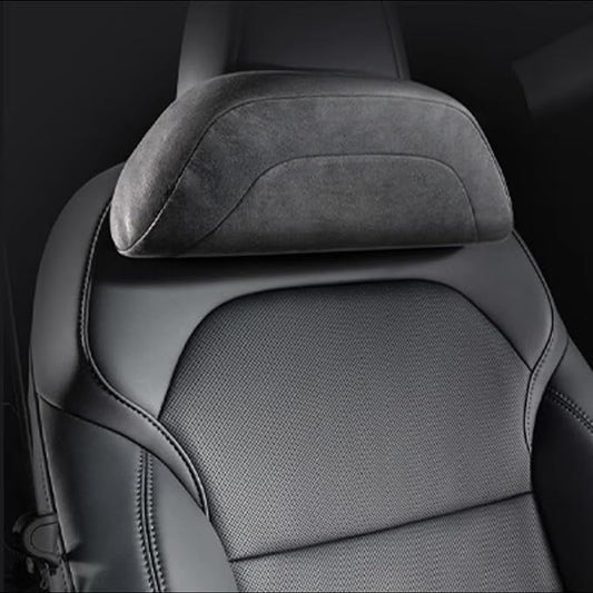 Car Headrest Pillow for Driving, Softness Ergonomic Design Universal Travel Neck Pillow for Most Cars, Office Chairs, Gaming Chairs with Extra Filler Cotton Bag (Black, 1PC)