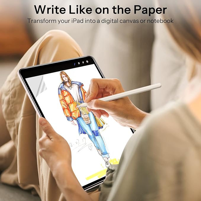 SPARIN Paper Glass Screen Protector for iPad Air 13 Inch M3 2025 & M2 2024 (7th/6th Generation), 2 Pack Tempered Glass with Easy Alignment Tool, Matte Anti-Glare, Write Like on Paper, Apple Pencil Support