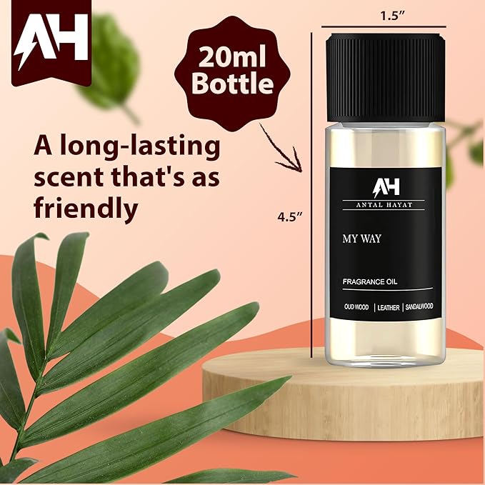 My Way Diffuser Oil 20ml - Antal Hayat Diffuser Oil - Home Luxury Scents - Lemon, Comforting Sandalwood, Warm Cedarwood & Pretty Iris - Aromatherapy Inspired by The One Hotel Miami Beach