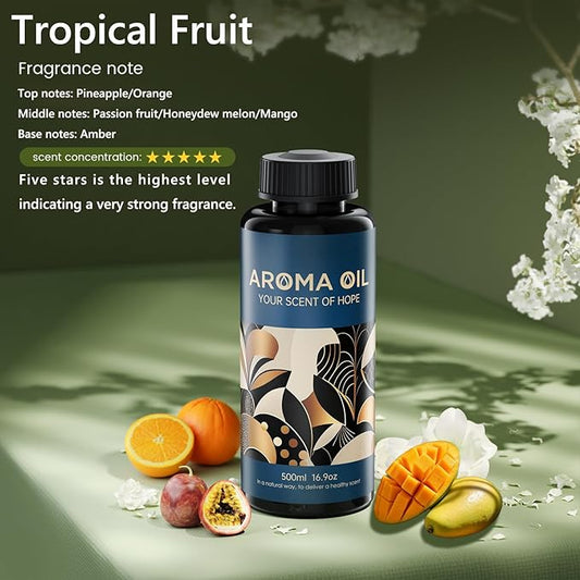 Essential Oils Set,16.9 fl oz (500 ml) Tropical Fruit Scent,Hotel Collection Diffuser Oil Suitable for Your own Candles, Soaps, air freshener Spray, and Essential Oils for Commercial Aroma Diffuser