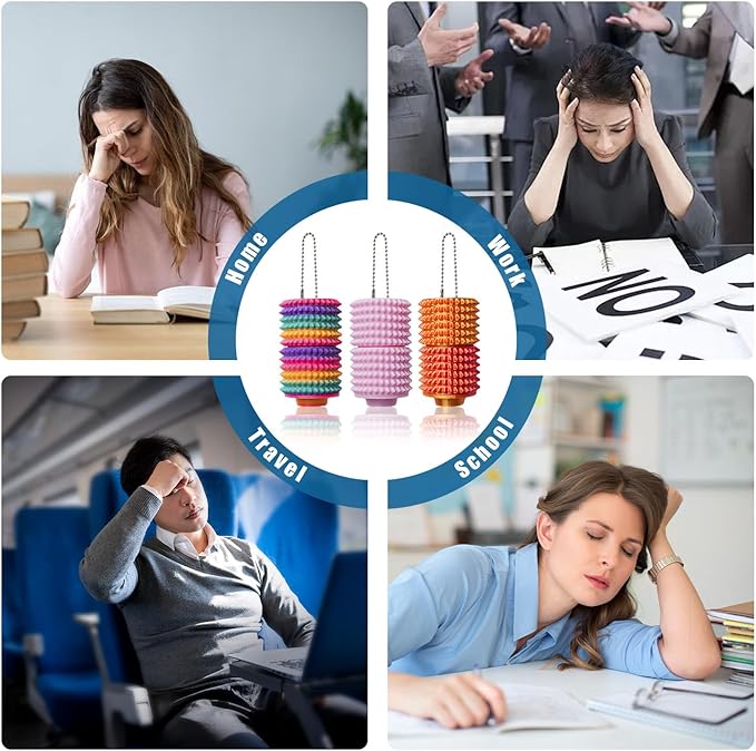 3PCS Little Ouchies Fidget Toy, Spike Roller Toy, Adults Pain stim Fidget Toy, Press and Rotate Adults Spiky Sensory Toys, Portable ADHD Toys, Novelty Gifts