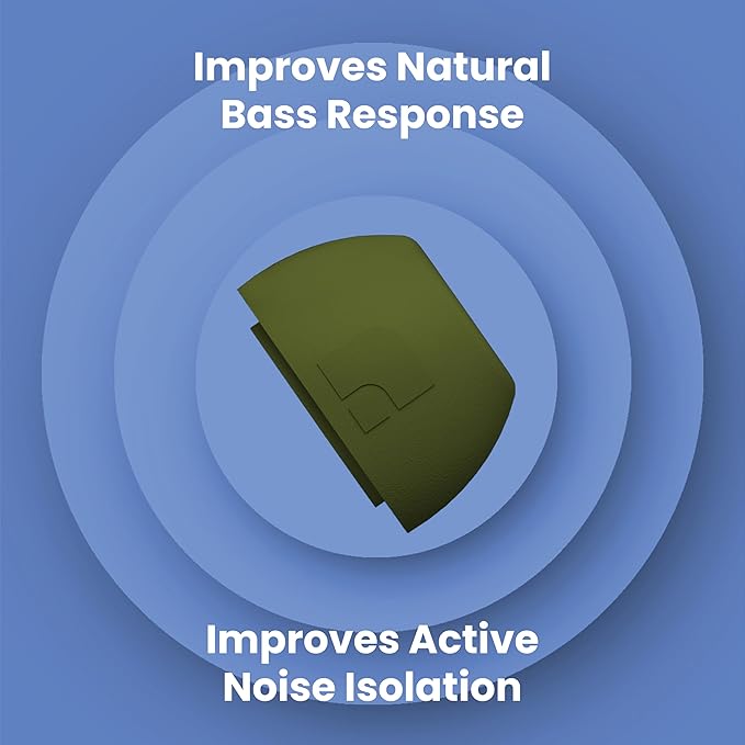 Foam Masters Ultra-Premium Memory Foam Ear Tips for AirPods Pro 1st & 2nd Gen | 3 Pairs | New Ver. | Secure Fit | Super Comfort | Better Noise Cancel | Replacement Buds (Large, OD Green)