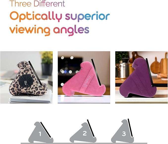 Flippy Tablet Pillow Stand - Cushion Tablet Stand & Holder, Bed Support for Lap and Desk, Compatible with Phone & Book Reading: Kindle, iPad Pro, iPhone & Samsung - in The Pink Baby