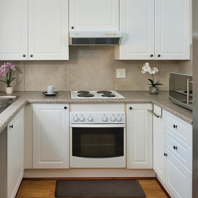 Anti Fatigue Kitchen Rugs Kitchen Mats for Floor,Cushioned Non-Slip Waterproof Washable Ergonomic Comfort Rug Standing Mat for Kitchen,Floor,Home,Office,Sink,Laundry,Brown,17.3"x39"