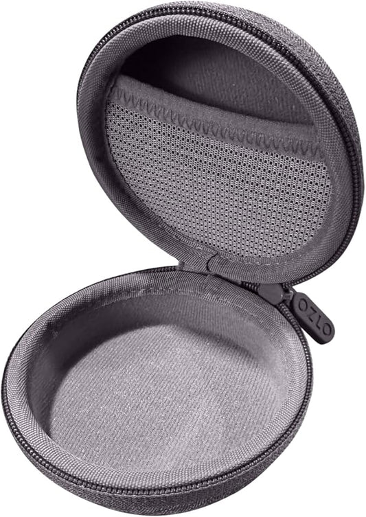 Ozlo Sleepbuds® Travel Case | Hard Case for Sleep Headphones | Woven Fabric with Zipper Closure | Mesh Pocket for Storing Charging Cable | Gray