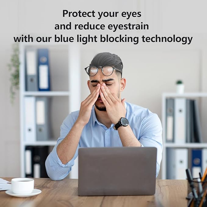 Anti Blue Light Screen Protector for 23, 23.6, 23.8 and 24 Inches Computer Monitor Hanging Type Blue Light Blocking Filter Anti Scratch Eye Protection Shield for Desktop Computer(BL HT 24 Inches)