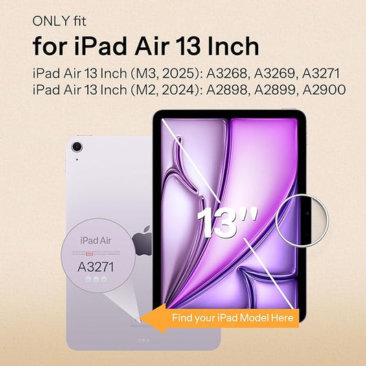 SPARIN Paper Glass Screen Protector for iPad Air 13 Inch M3 2025 & M2 2024 (7th/6th Generation), 2 Pack Tempered Glass with Easy Alignment Tool, Matte Anti-Glare, Write Like on Paper, Apple Pencil Support