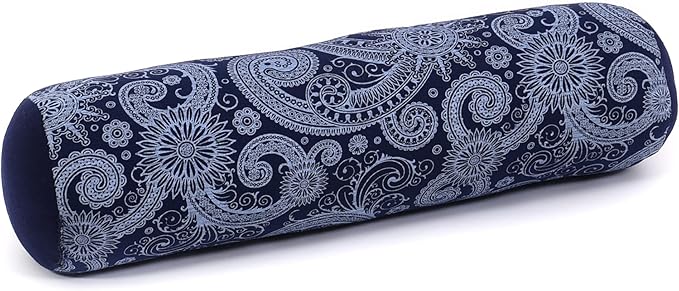 Leewadee Small Yoga Bolster – Shape-Retaining Cervical Neck Roll, Tube Pillow for Comfortable Reading, Kapok Filling, 22 x 6 x 6 inches
